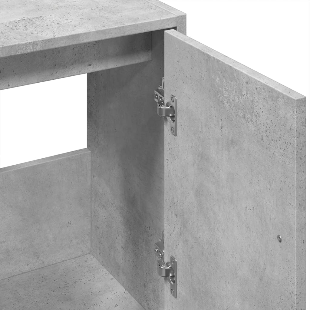 Mobile Lavabo Grigio Cemento 63x29x55 cm in Legno Multistrato | homemem39