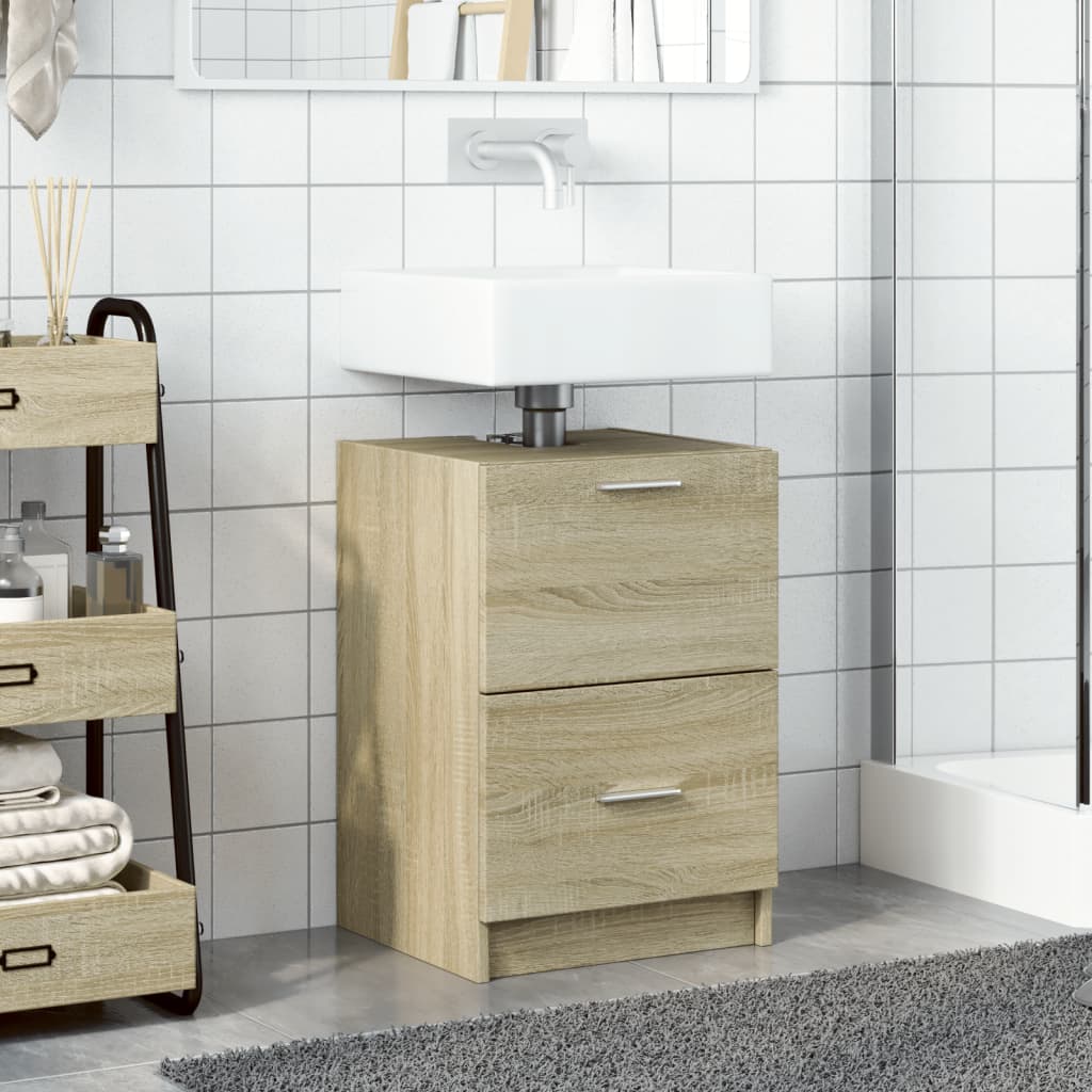 Mobile Sottolavabo Rovere Sonoma 63x30x54 cm in Truciolare | homemem39
