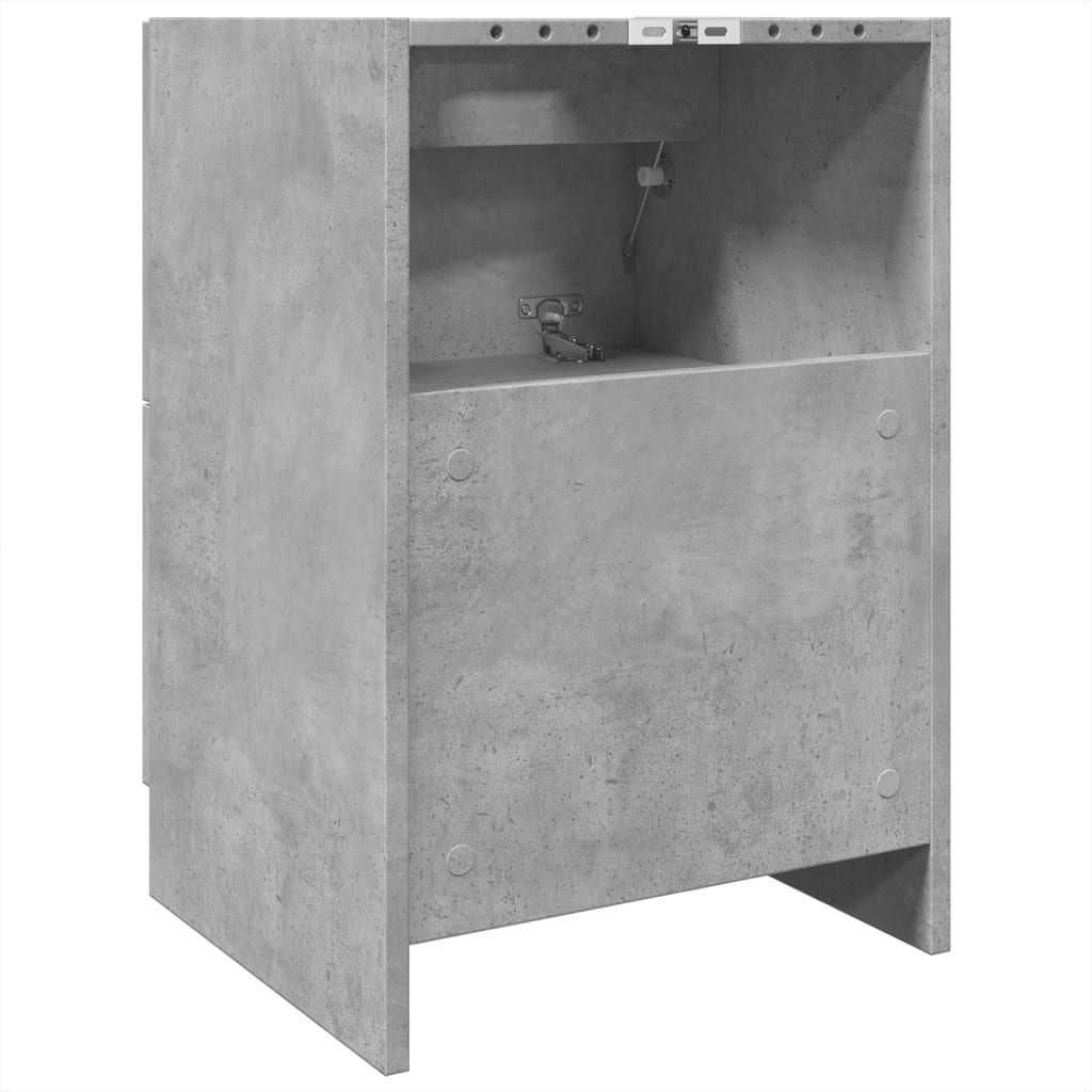 Mobile Lavabo Grigio Cemento 80x33x60 cm in Legno Multistrato | homemem39