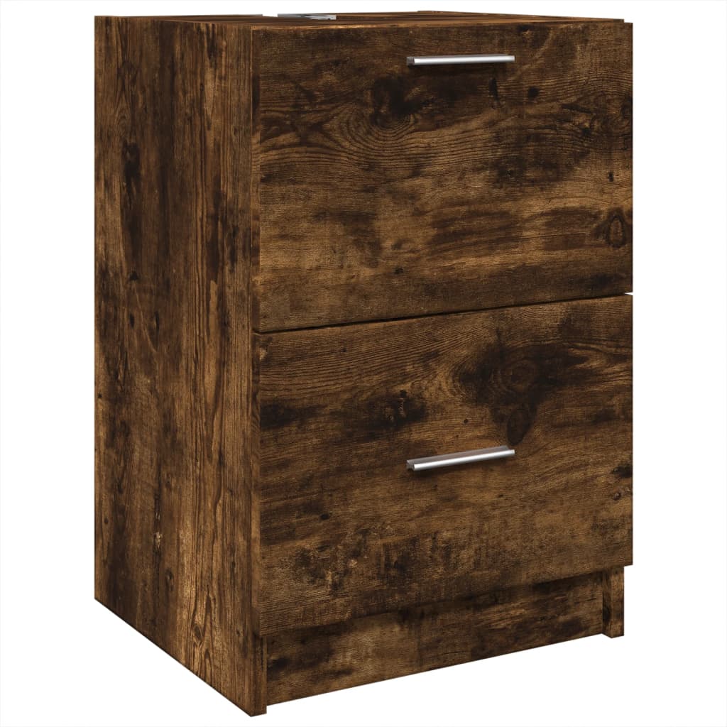 Mobile Lavabo Rovere Fumo 80x33x60 cm in Legno Multistrato | homemem39