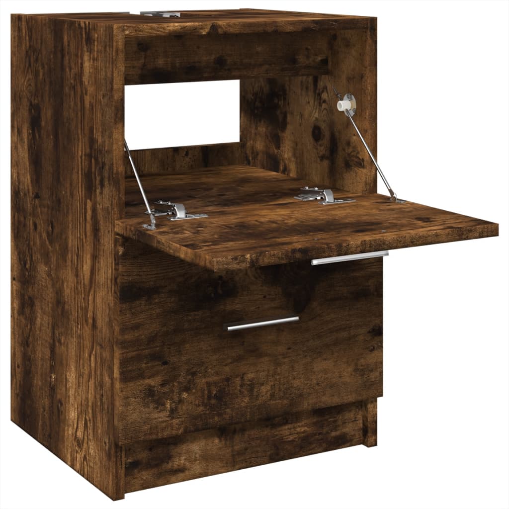 Mobile Lavabo Rovere Fumo 80x33x60 cm in Legno Multistrato | homemem39