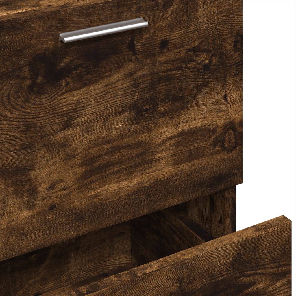 Mobile Lavabo Rovere Fumo 80x33x60 cm in Legno Multistrato | homemem39
