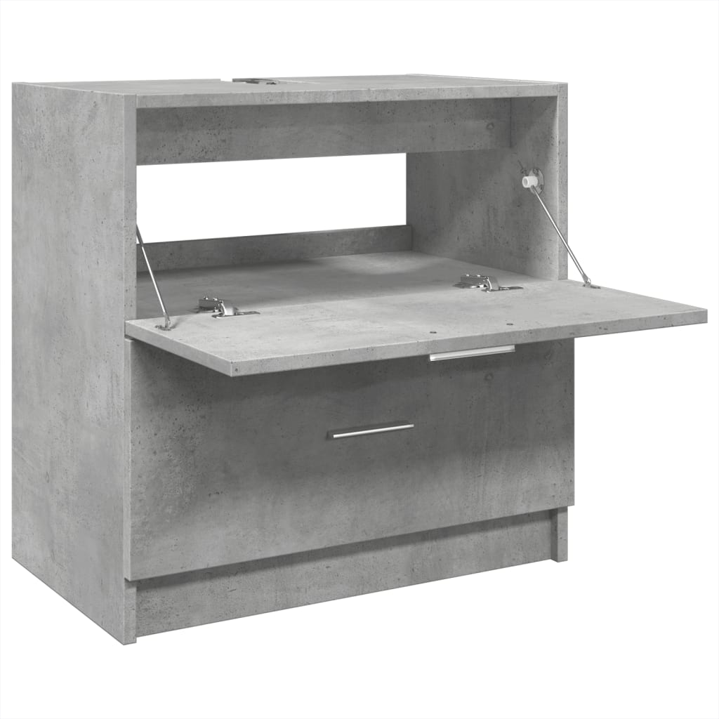 Mobile Lavabo Grigio Cemento 59x37x59 cm in Truciolare | homemem39