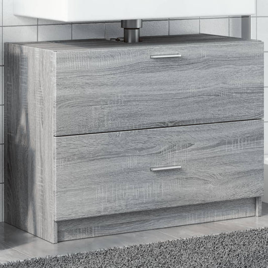 Mobile Lavabo Grigio Sonoma 78x37x59 cm in Truciolare | homemem39