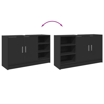 Mobile Lavabo Nero 90x29x55 cm in Truciolato | homemem39
