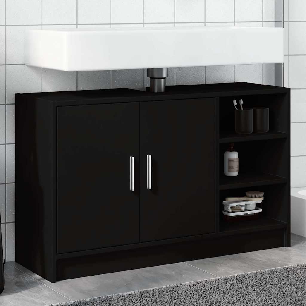 Mobile Lavabo Nero 90x29x55 cm in Truciolato | homemem39