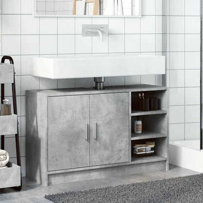 Mobile Lavabo Grigio Cemento 90x29x55 cm in Truciolare | homemem39