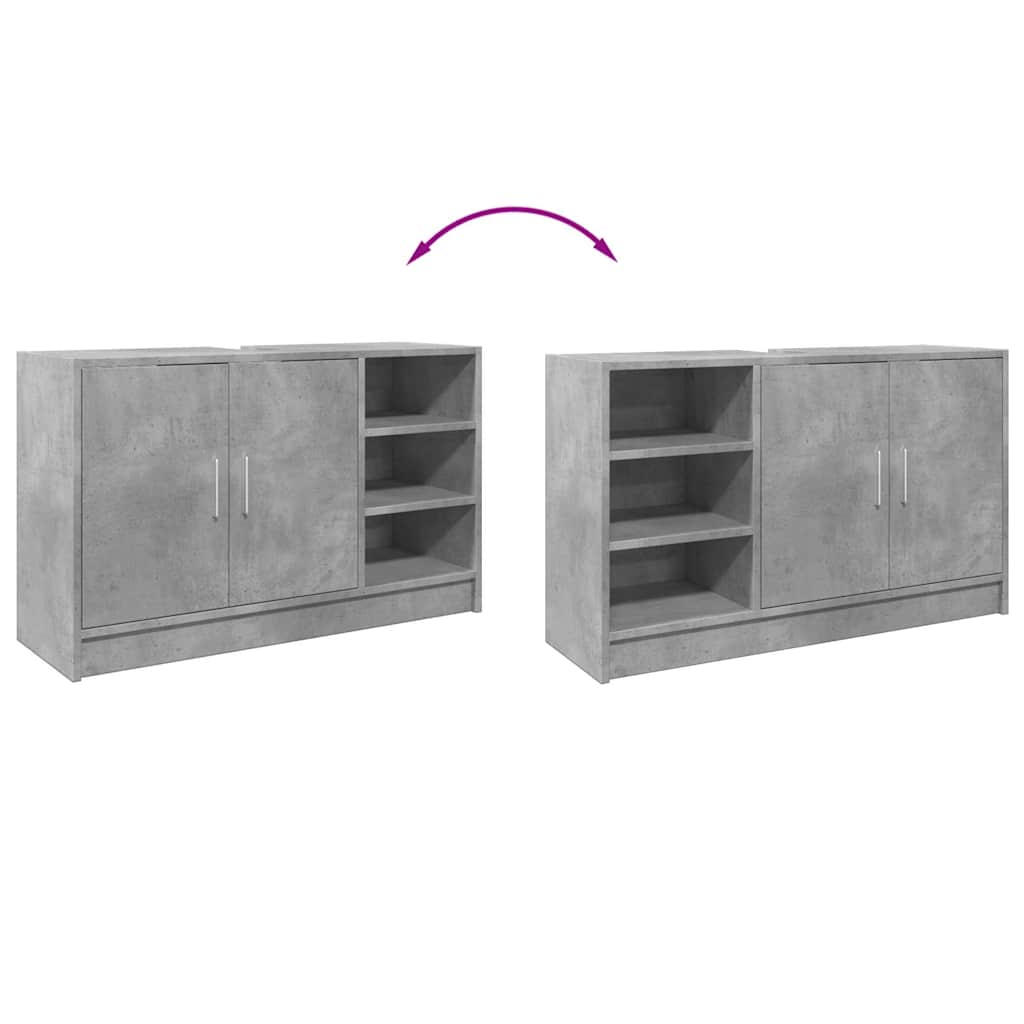 Mobile Lavabo Grigio Cemento 90x29x55 cm in Truciolare | homemem39
