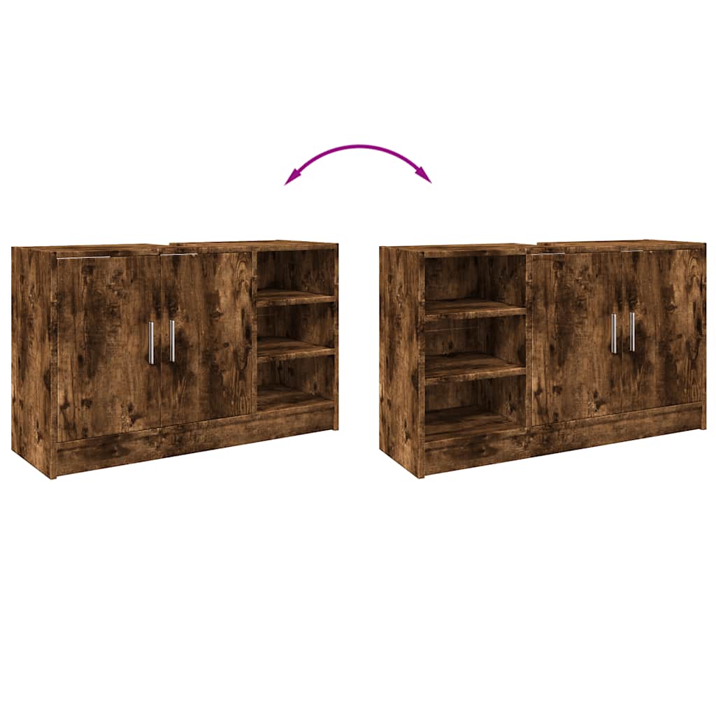Mobile Lavabo Rovere Fumo 90x29x55 cm in Truciolare | homemem39