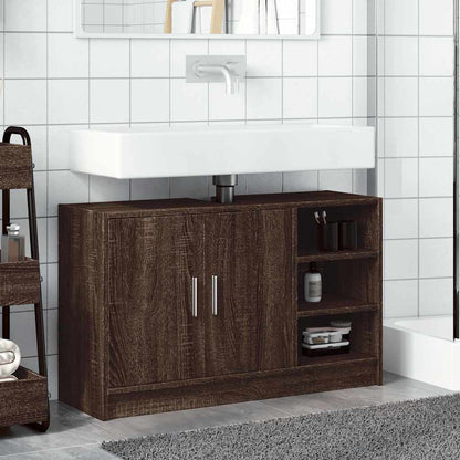 Mobile Lavabo Rovere Marrone 90x29x55 cm in Truciolare | homemem39
