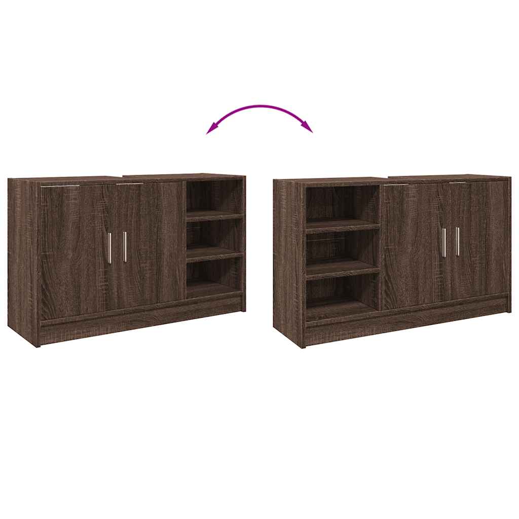 Mobile Lavabo Rovere Marrone 90x29x55 cm in Truciolare | homemem39