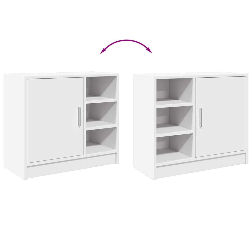 Mobile Lavabo Bianco 63x29x55 cm in Truciolato | homemem39