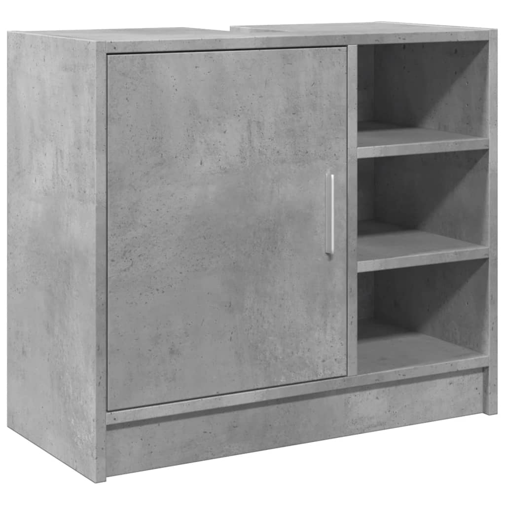 Mobile Lavabo Grigio Cemento 63x29x55 cm in Legno Multistrato | homemem39