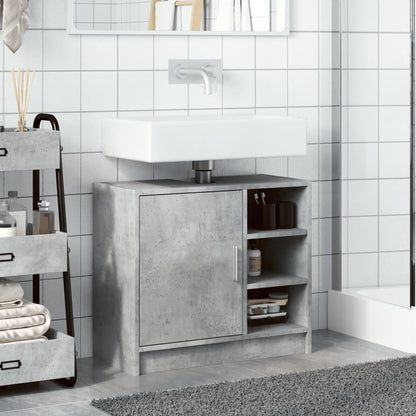 Mobile Lavabo Grigio Cemento 63x29x55 cm in Legno Multistrato | homemem39