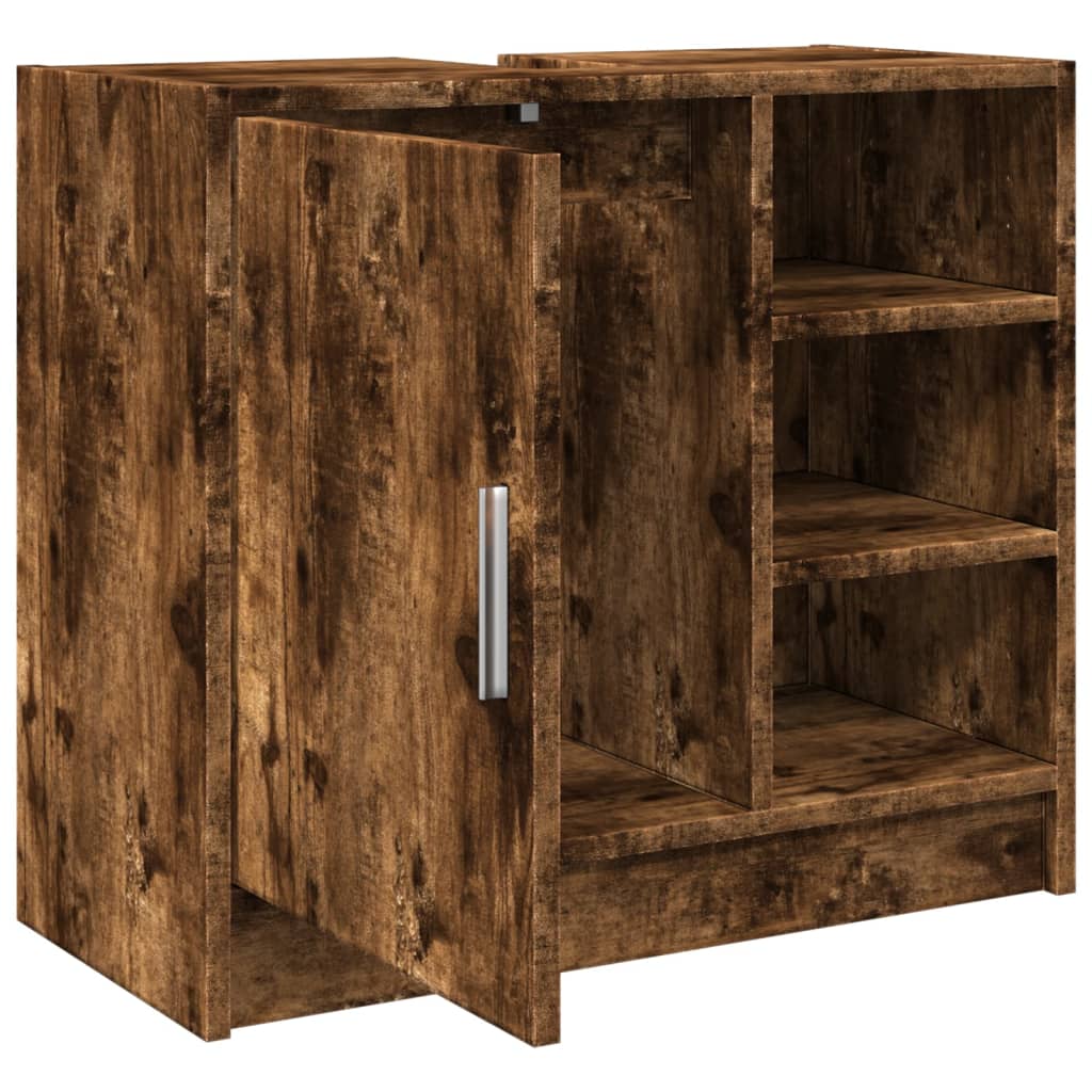 Mobile Lavabo Rovere Fumo 63x29x55 cm in Legno Multistrato | homemem39