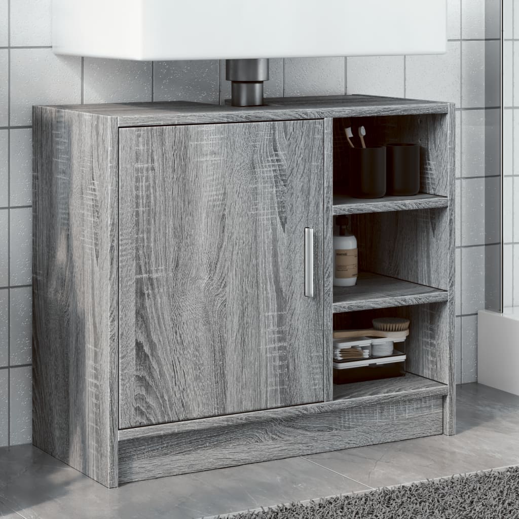 Mobile Lavabo Grigio Sonoma 63x29x55 cm in Legno Multistrato | homemem39