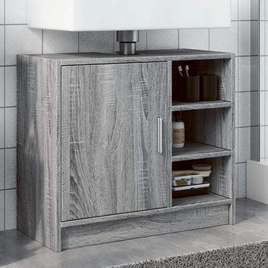 Mobile Lavabo Grigio Sonoma 63x29x55 cm in Legno Multistrato | homemem39