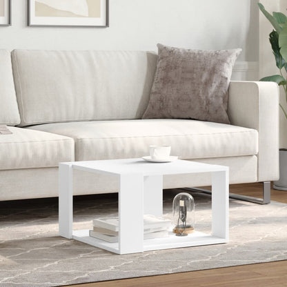Tavolino da caffè bianco 51,5x51,5x30 cm in legno ingegnerizzato | homemem39
