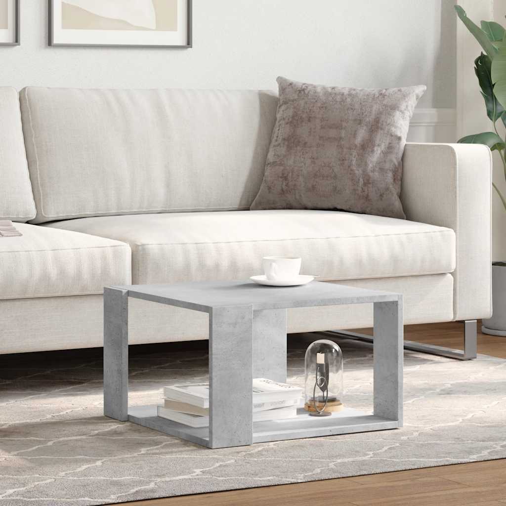 Tavolino Salotto Grigio Cemento 51,5x51,5x30 Legno Multistrato | homemem39