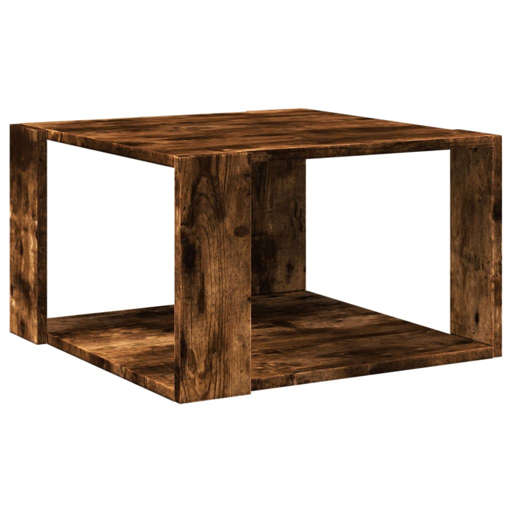 Tavolino Salotto Rovere Fumo 51,5x51,5x30cm Legno Multistrato | homemem39