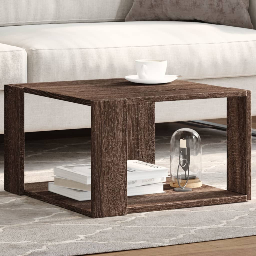 Tavolino Salotto Rovere Marrone 51,5x51,5x30 Legno Multistrato | homemem39