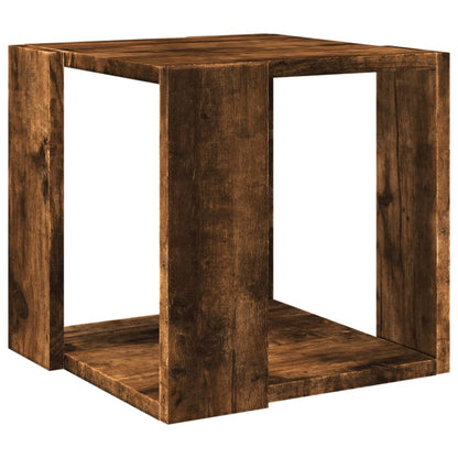 Tavolino da Salotto Rovere Fumo 32x32x30 cm Legno Multistrato