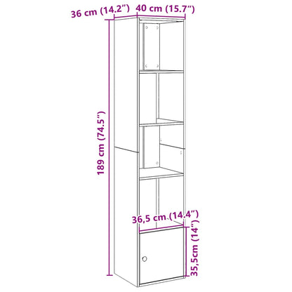 Libreria Rovere Sonoma 40x36x189 cm in Legno Multistrato | homemem39