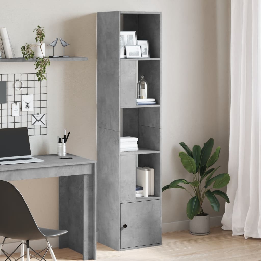 Libreria Grigio Cemento 40x36x189 cm in Legno Multistrato | homemem39