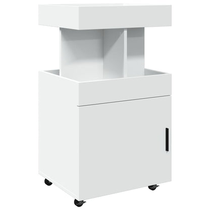 Carrello Bar Bianco 50x41x89 cm in Legno Multistrato | homemem39