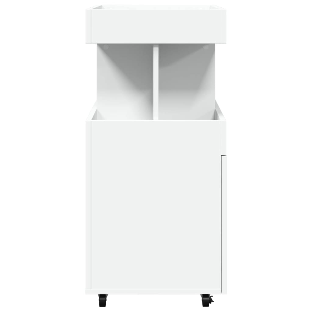 Carrello Bar Bianco 50x41x89 cm in Legno Multistrato | homemem39
