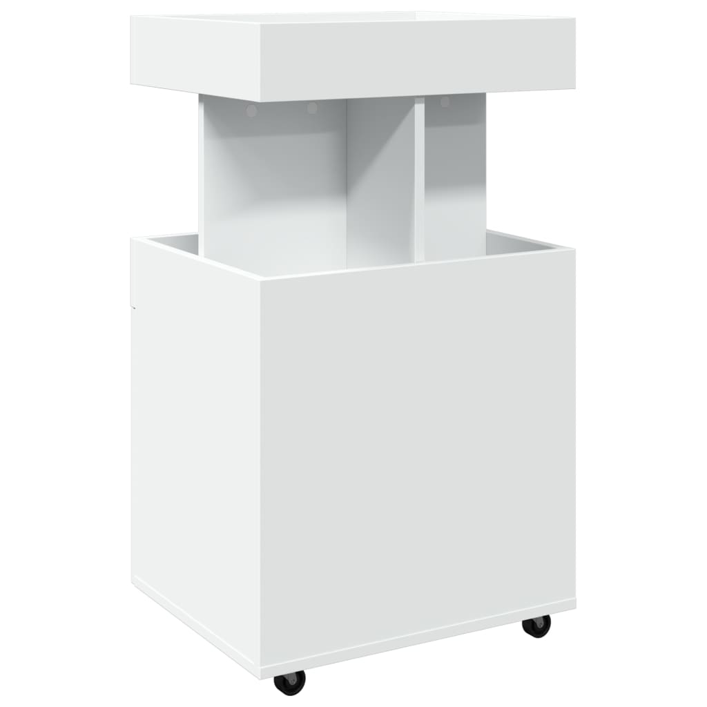 Carrello Bar Bianco 50x41x89 cm in Legno Multistrato | homemem39
