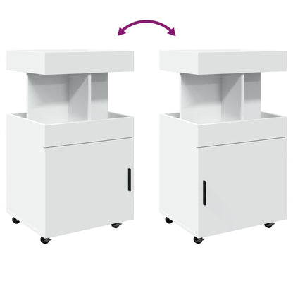 Carrello Bar Bianco 50x41x89 cm in Legno Multistrato | homemem39