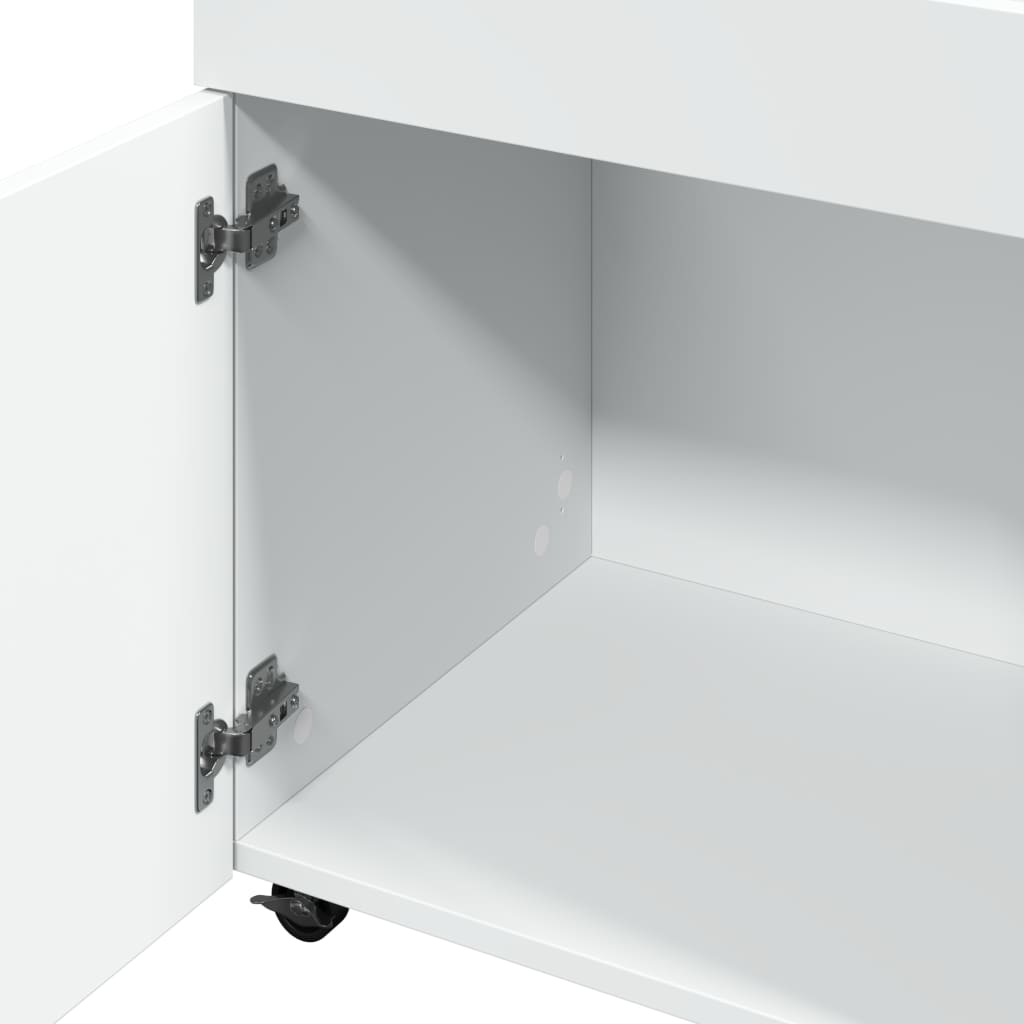 Carrello Bar Bianco 50x41x89 cm in Legno Multistrato | homemem39