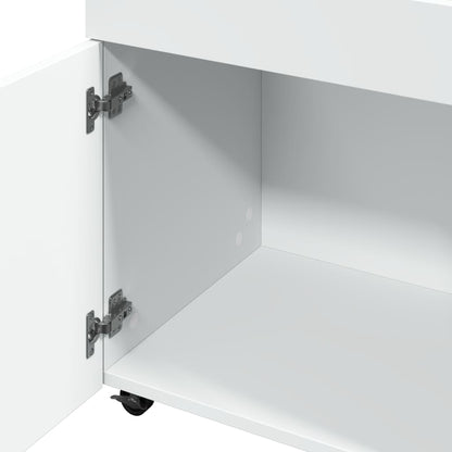 Carrello Bar Bianco 50x41x89 cm in Legno Multistrato | homemem39