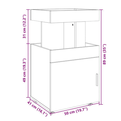 Carrello Bar Bianco 50x41x89 cm in Legno Multistrato | homemem39