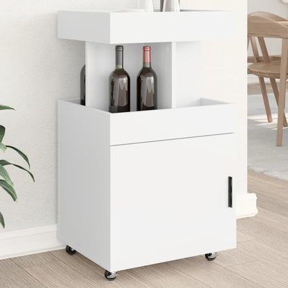 Carrello Bar Bianco 50x41x89 cm in Legno Multistrato | homemem39