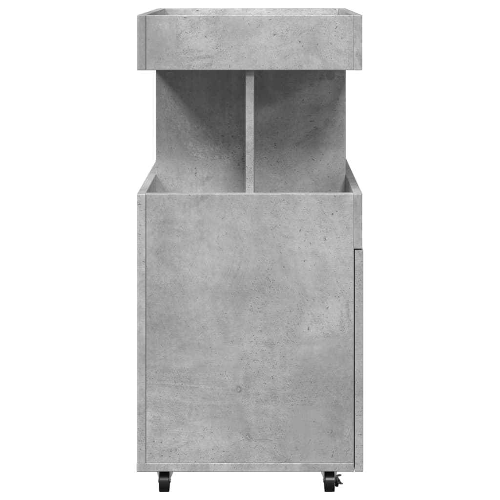 Carrello Bar Grigio Cemento 50x41x89 cm in Legno Multistrato | homemem39