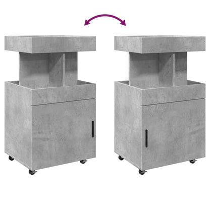 Carrello Bar Grigio Cemento 50x41x89 cm in Legno Multistrato | homemem39