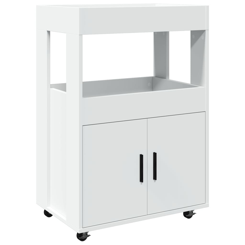 Carrello Bar Bianco 60x39,5x89 cm in Legno Multistrato - homemem39