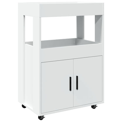 Carrello Bar Bianco 60x39,5x89 cm in Legno Multistrato - homemem39