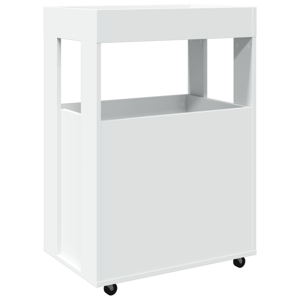Carrello Bar Bianco 60x39,5x89 cm in Legno Multistrato - homemem39