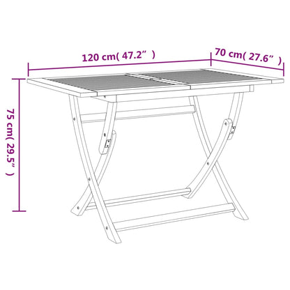 Set da Pranzo da Giardino 7 pz in Legno Massello di Acacia