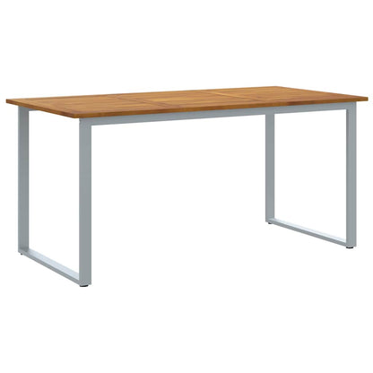 Set da Pranzo per Giardino 7 pcs Grigio e marrone