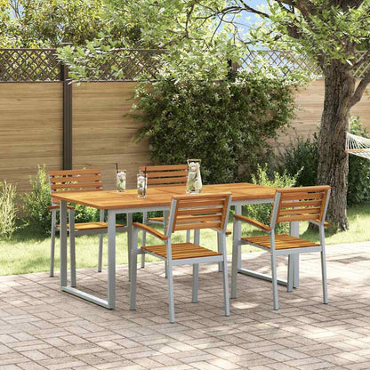 Set da Pranzo per Giardino 5 pcs Grigio | homemem39
