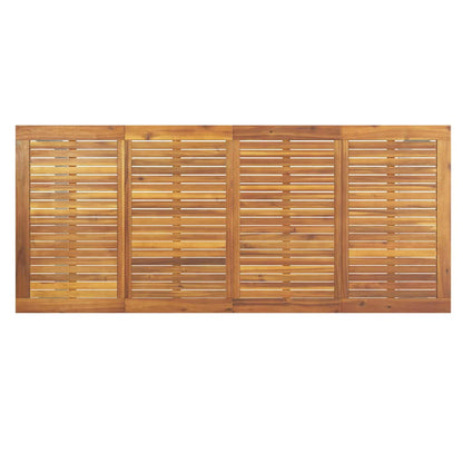 Set da Pranzo per Giardino 9 pcs Grigio e marrone