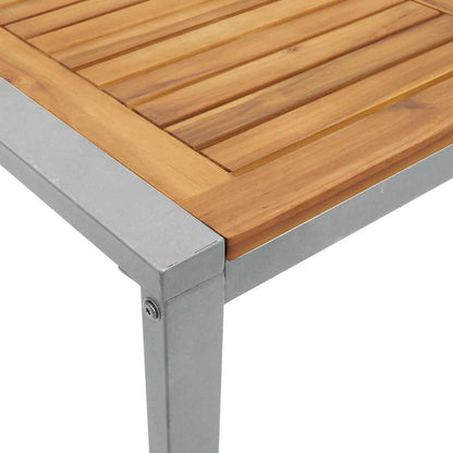 Set da Pranzo per Giardino 5 pcs Grigio e marrone