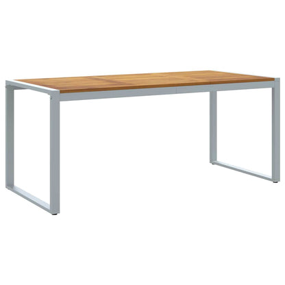 Set da Pranzo per Giardino 7 pcs Grigio e marrone
