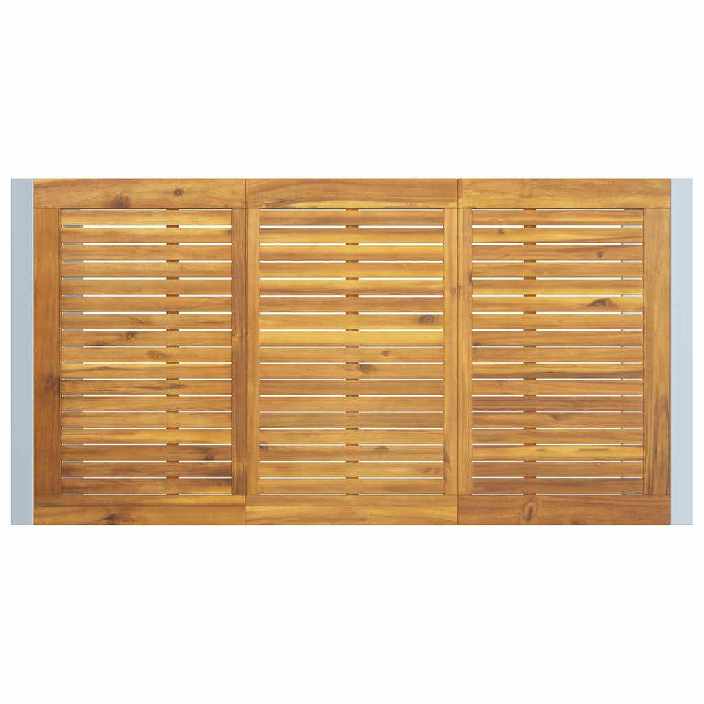 Set da Pranzo per Giardino 5 pcs Grigio e marrone