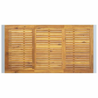 Set da Pranzo per Giardino 7 pcs Grigio e marrone