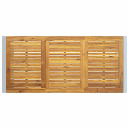 Set da Pranzo per Giardino 7 pcs Grigio e marrone